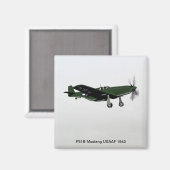 P51B Mustang Magnet (Vorderseite/Rückseite)