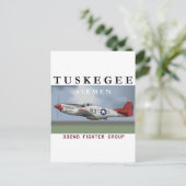P51D Roter Schwanz Kämpfer geflogen von Tuskegee A Postkarte (Stehend Vorderseite)