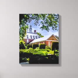 P5270043(1)-Governor's Palace Gardens with Trees Leinwanddruck