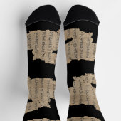 P52 Papyrus Fragment Socks –Earliest New Testament Socken (Oben)