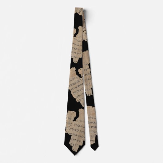 P52 Papyrus Fragment Tie–Earliest New Testament Krawatte (Vorderseite)