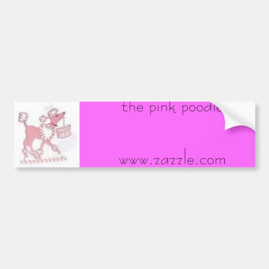 p5, rosa poodlewww.zazzle.com autoaufkleber (Vorne)