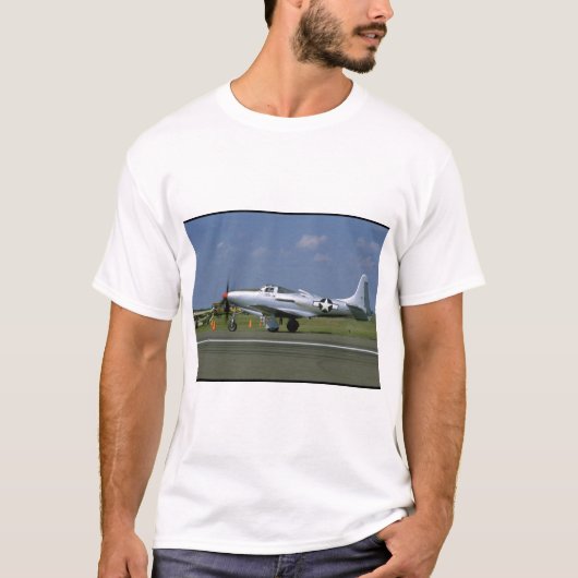 P63 König Kobra, Silber, links Side_WWII Flugzeuge T-Shirt (Vorderseite)