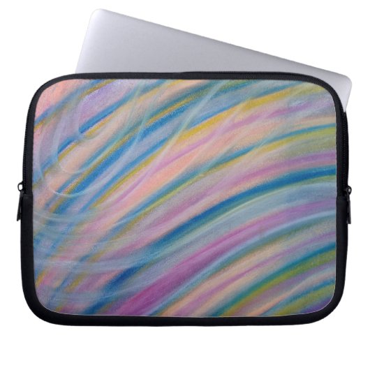 P6 Einzigartige farbenfrohe abstrakte Kunst Laptopschutzhülle (Vorderseite)