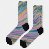 P6 Einzigartige farbenfrohe abstrakte Kunst Socken (Linkes Detail)