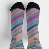 P6 Einzigartige farbenfrohe abstrakte Kunst Socken (Oben)