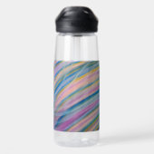 P6 Einzigartige farbenfrohe abstrakte Kunst Trinkflasche (Rückseite)