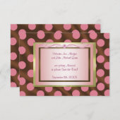 P6 Pink Brown Silk Polka Dot Save the Date Karte (Vorne/Hinten)
