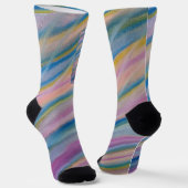 P6 Unique Colorful Abstract Art Socken (Gewinkelt)