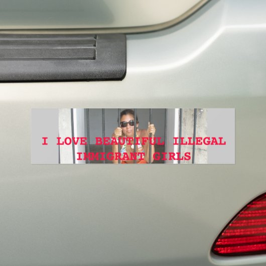 P8080479, I-LIEBE-SCHÖNER ILLEGALER IMMIGRANTGI… AUTOAUFKLEBER (Auf Auto)