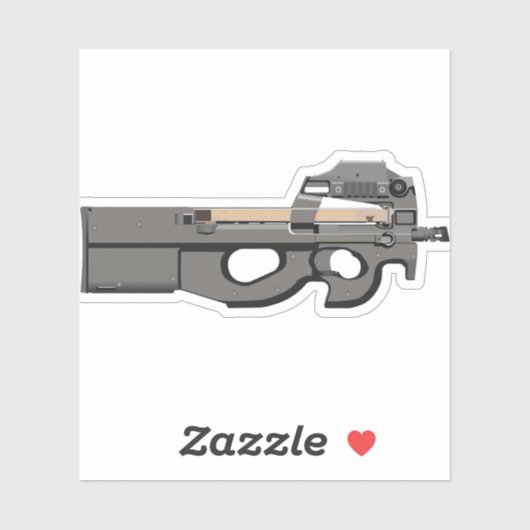 P90 Compact Submachine Gun Aufkleber (Blatt)