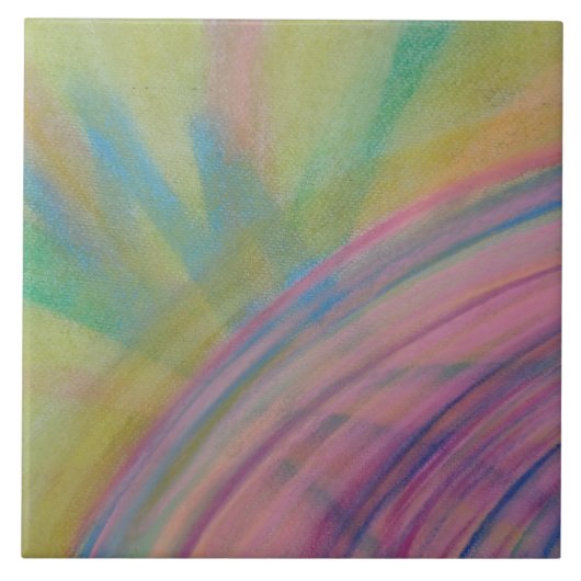 P9 Einzigartige farbenfrohe abstrakte Kunst Fliese (Vorderseite)
