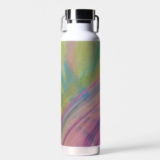 P9 Einzigartige farbenfrohe abstrakte Kunst Trinkflasche (Vorne)