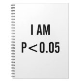 P < 0,05 Ich bin ein bedeutender mathematischer No Notizblock (Vorderseite)