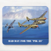 P-38 Aerial Battle with Messerschmitt Mousepad (Vorne)