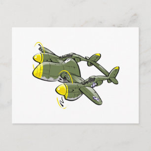 p-38 Blitz Postkarte