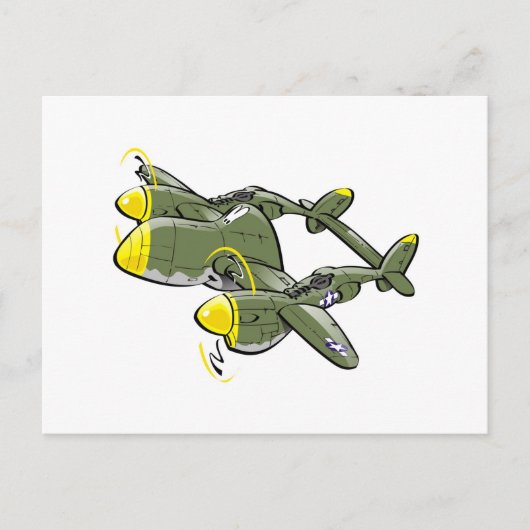 p-38 Blitz Postkarte (Vorderseite)