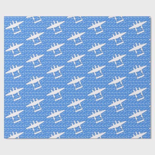 P-38 Blitzblau Geschenkpapier (Flach)