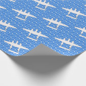 P-38 Blitzblau Geschenkpapier (Ecke)