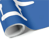 P-38 Blitzblau und weiß Geschenkpapier (Rolleneckpunkt)