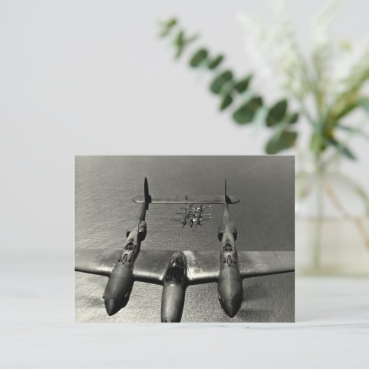 P-38-Blitze des Zweiten Weltkriegs Postkarte (Stehend Vorderseite)