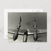 P-38-Blitze des Zweiten Weltkriegs Postkarte (Vorne/Hinten)