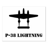 P-38 Blitze Gummistempel (Prägung)