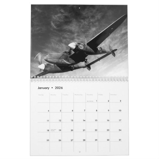 P-38 Blitze Kalender (Jan 2026)