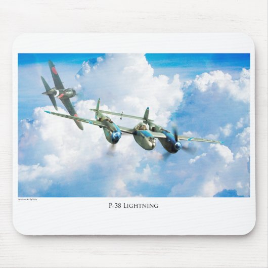 P-38 Blitze Mousepad (Vorne)