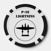 P-38 Blitze Pokerchips (Rückseite)