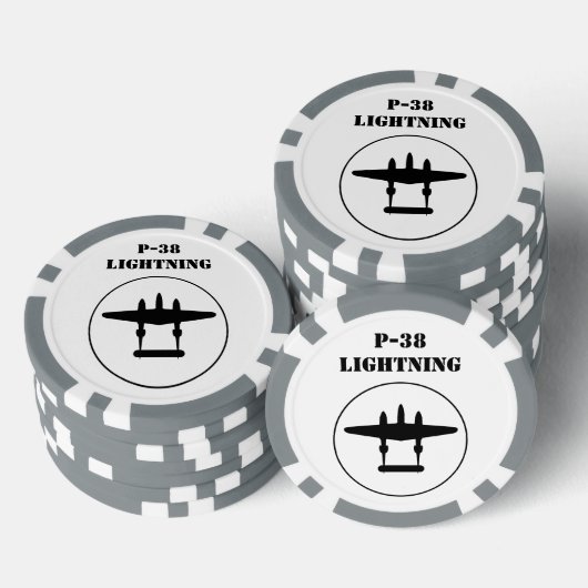 P-38 Blitze Pokerchips (Stapel)