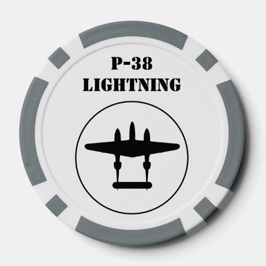 P-38 Blitze Pokerchips (Rückseite)