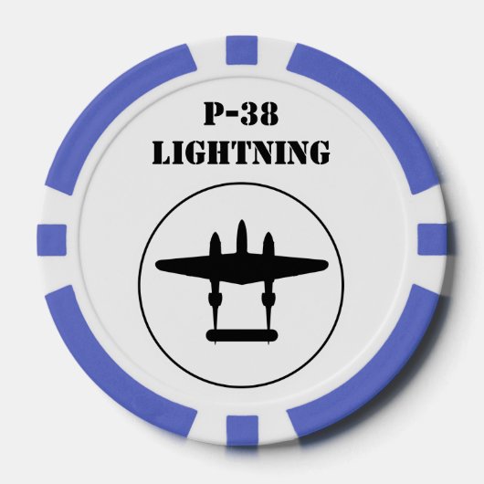 P-38 Blitze Pokerchips (Vorderseite)