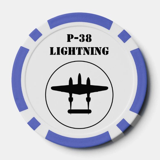 P-38 Blitze Pokerchips (Rückseite)
