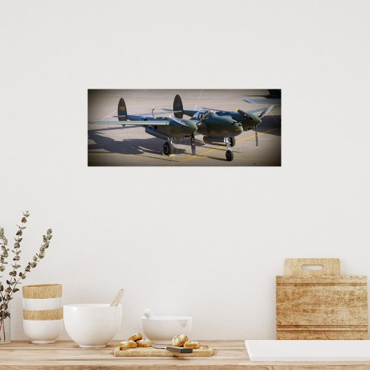 P-38 Blitze Poster (Küche)