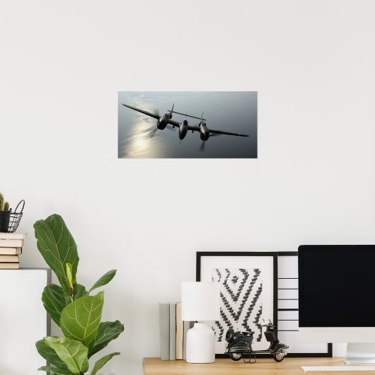 P-38 Blitze Poster (Heimbüro)