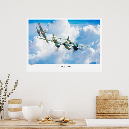 P-38 Blitze Poster (Küche)