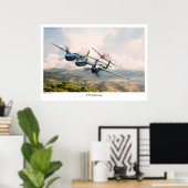 P-38 Blitze Poster (Heimbüro)