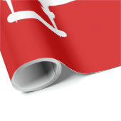 P-38 Blitze rot und weiß Geschenkpapier (Rolleneckpunkt)