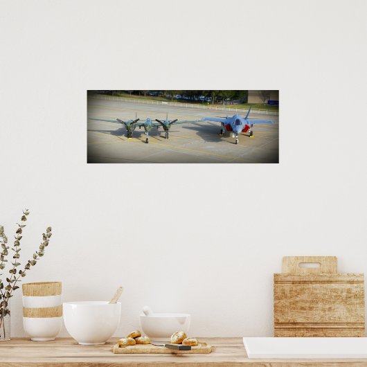 P-38 Blitze und F-35 Blitze II Poster (Küche)