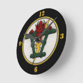 P-38 Blitzenblitz Runde Wanduhr (Winkel)