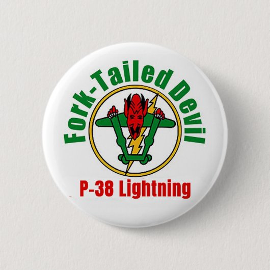 P-38-Blitzengabelblitz-Button Button (Vorderseite)