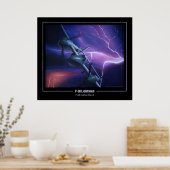 P-38-Blitzengesteinte Teufelsbärenposter Poster (Küche)