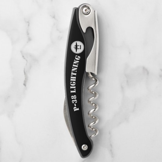 P-38 Blitzstift mit Silhouette im Kreis Kellnermesser (Rückseite)