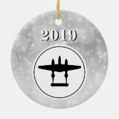 P-38 Blitzweihnachtsfest Keramik Ornament (Hinten)
