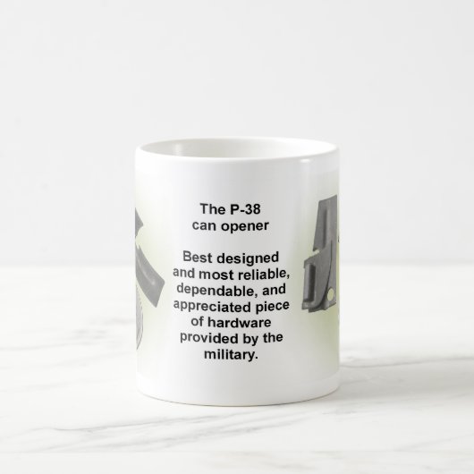 P-38 Dosenöffner-Tasse Kaffeetasse (Mittel)