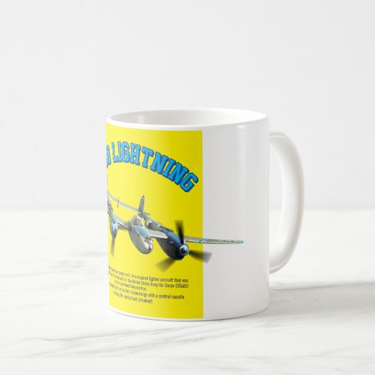 P-38 Lightningマグカップ Kaffeetasse (VorderseiteRechts)