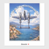 P-38 Lightning im Mittelmeerraum Aufkleber (Blatt)