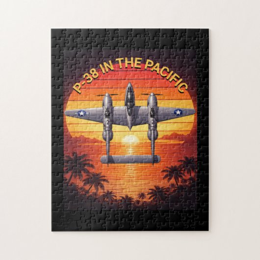 P-38 Lightning im pazifischen Kriegsschauplatz Puzzle (Vertikal)
