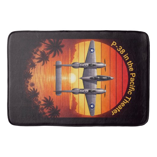 P-38 Lightning in the Pacific Badematte (Vorderseite)